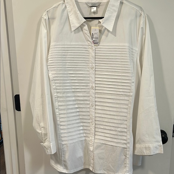 CJ Banks Tops - CJ Banks Classic White Button-Up Blouse NWT Clean Crisp Classic Blouse